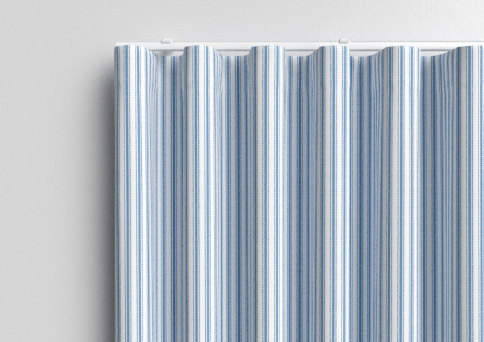 Lace Stripes, Vintage Blue - Made to Measure Curtains - Image 13